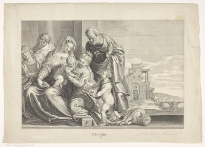 Matrimonio Místico de Santa Catalina Caelaturae (título de la serie) de Theodor Matham
