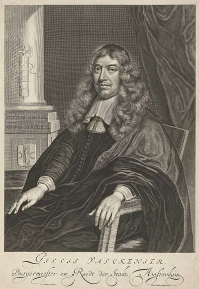 Retrato de Gillis Valckenier a los 50 años de Theodor Matham