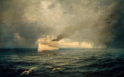 Barco de vapor Kaiser Wilhelm II en alta mar de Theodor Ohlsen