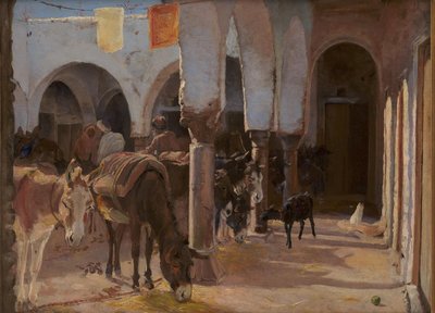 Una casa de burros en Túnez de Theodor Philipsen