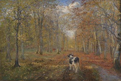 Un camino en Dyrehaven. Otoño de Theodor Philipsen