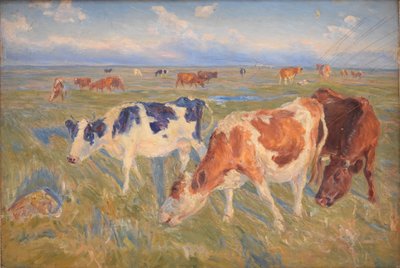 Vacas pastando en la isla de Saltholm de Theodor Philipsen