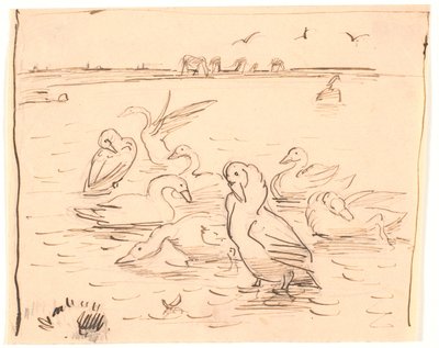 Gansos en Saltholm de Theodor Philipsen