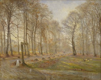 Día de otoño tardío en el Parque de Ciervos de Jægersborg, al norte de Copenhague, 1886 de Theodor Philipsen