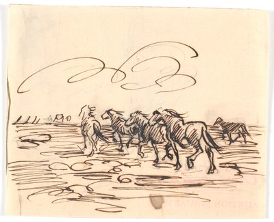 Caballos trotando de Theodor Philipsen