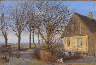 Fuera de una granja. Maglebylille de Theodor Philipsen