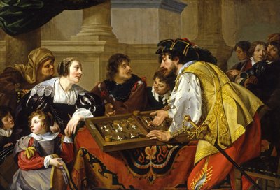 Los jugadores de backgammon, 1634 de Theodor Rombouts