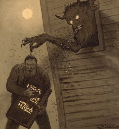 Dibujo de cuento de hadas de Theodor Severin Kittelsen