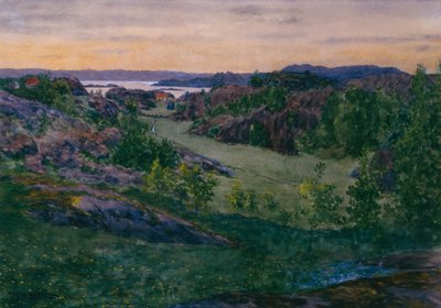 Paisaje de Skåtøy de Theodor Severin Kittelsen