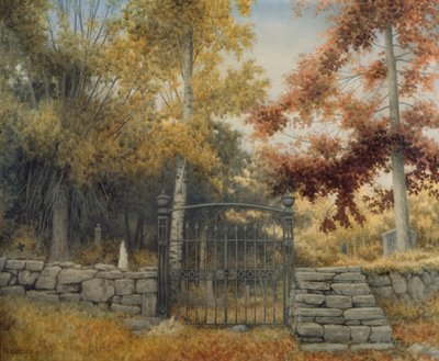 El patio de la iglesia en Bråtebakken de Theodor Kittelsen