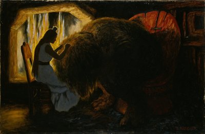 La princesa recoge los piojos del trol de Theodor Kittelsen