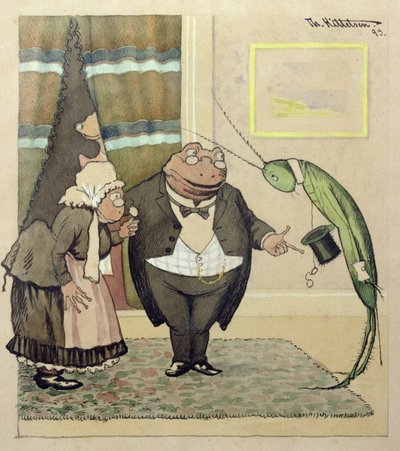 El joven Sr. Green hace una visita de Theodor Kittelsen