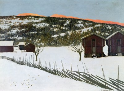 mañana de invierno de Theodor Kittelsen