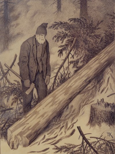 Camino de invierno de Theodor Kittelsen