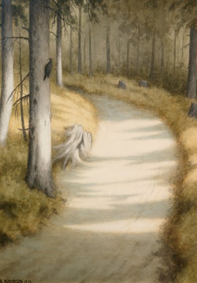 Pájaro carpintero de Theodor Kittelsen