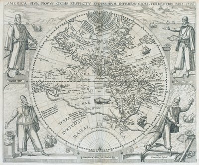 Un mapa de las Américas, 1590-1601 de Theodor de Bry