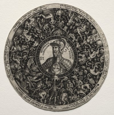 Diseño para un plato con medallones de Theodor de Bry