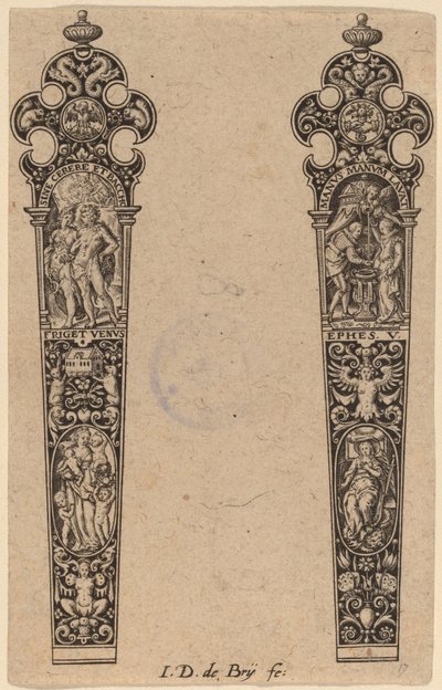 Ornamento para Mango de Cuchillo de Theodor de Bry