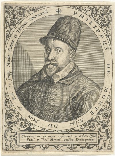 Retrato del compositor Philippe de Monte 1521-1603, c. 1598 de Theodore de Bry