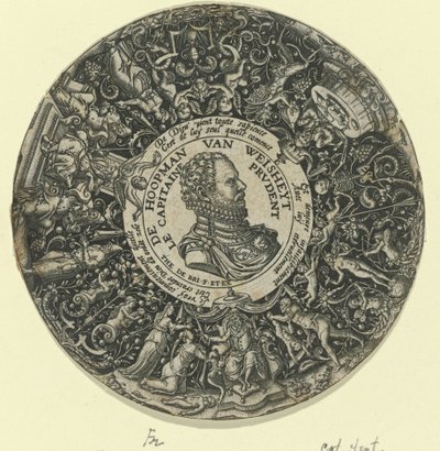 Retrato de Guillermo I, Príncipe de Orange De Hoopman van Weisheyt / Le Capitaine Prudent (título sobre el objeto) de Theodor de Bry