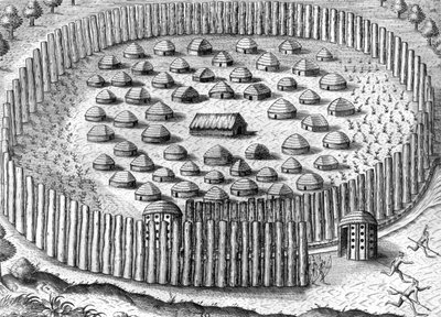 Pueblo de los indios Timucua de Theodor de Bry