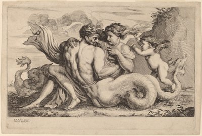 Sirena y Tritón de Theodor van Kessel after Sir Peter Paul Rubens