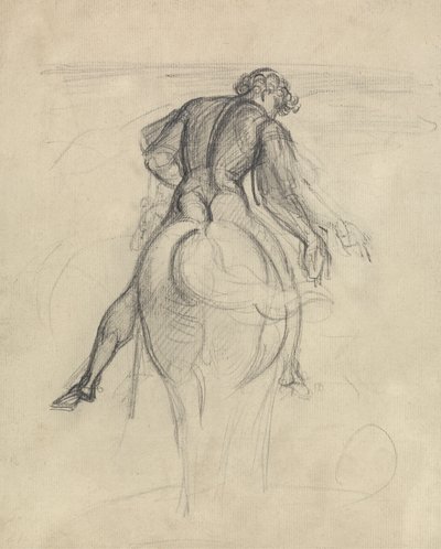 Estudio de un hombre a caballo de Theodor von Holst