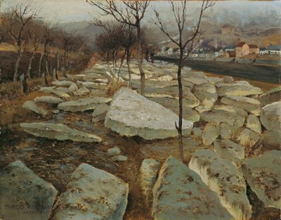 Témpanos de hielo a orillas del Thaya de Theodor von Hormann