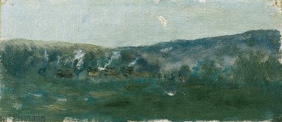 Paisaje montañoso con luna creciente de Theodor von Hormann
