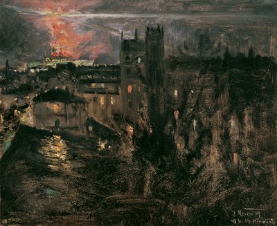 París de noche con la Torre Eiffel de Theodor von Hormann