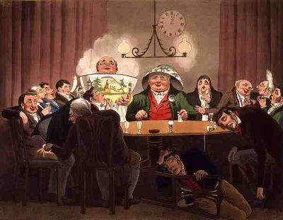 Mañana de Año Nuevo: El Viejo Sale y el Nuevo Entra, grabado por G. Hunt (litografía en color) de Theodore (after) Lane