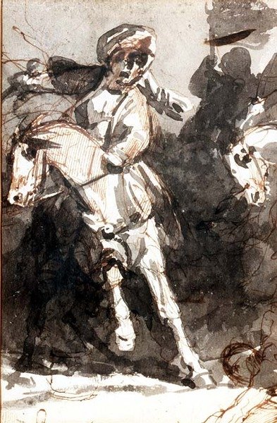 Escena de una refriega de Theodore (attr. to) Gericault