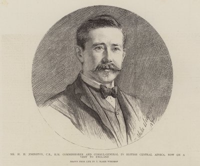 Sr. H H Johnston, Comisionado y Cónsul General en África Central Británica, ahora de visita en Inglaterra de Theodore Blake Wirgman