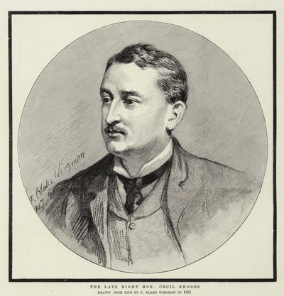 El difunto honorable Cecil Rhodes de Theodore Blake Wirgman