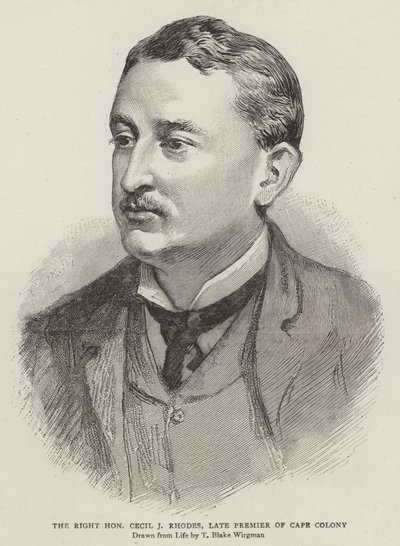 El Muy Honorable Cecil J Rhodes, Último Primer Ministro de la Colonia del Cabo de Theodore Blake Wirgman