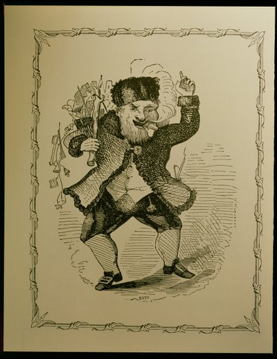 Ilustración de Santa Claus para un poema de Clement C. Moore, 1848 de Theodore C. Boyd