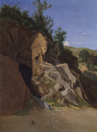 Paisaje con una cueva de Theodore Caruelle d