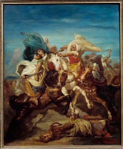 Batalla de jinetes árabes de Théodore Chassériau