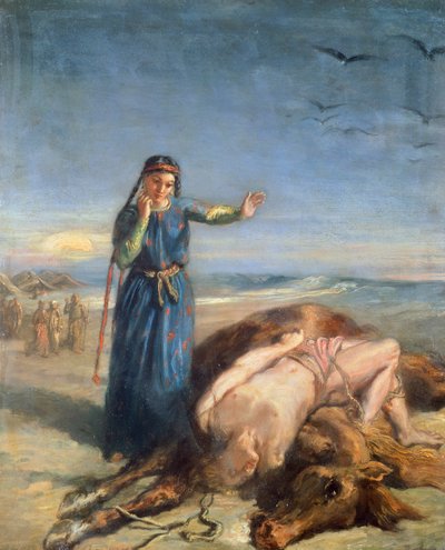 Una cosaca encuentra el cuerpo de Mazepa de Théodore Chassériau