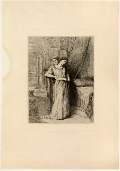 Si muero antes que tú, placa ocho de Otelo de Théodore Chassériau