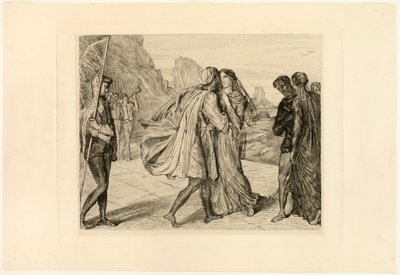 ¡Oh mi bello guerrero!, lámina cinco de Otelo de Théodore Chassériau