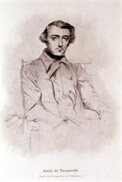 Retrato de Alexis de Tocqueville. Litografía de Chasseriau. Siglo XIX. de Théodore Chassériau