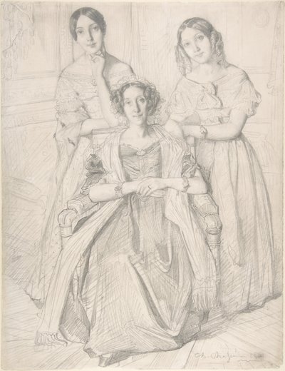 La baronesa Duperré y sus hijas de Théodore Chassériau