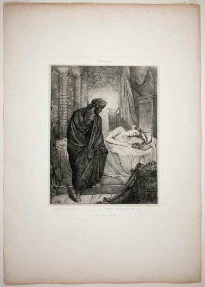 Sin embargo, ella debe morir, placa once de Otelo de Théodore Chassériau