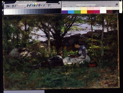 A June Idyl (óleo sobre lienzo) de Theodore Clement Steele