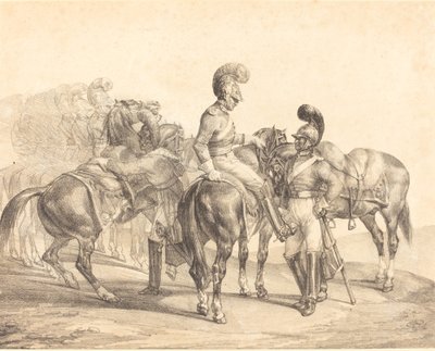Una fiesta de guardias de vida de Theodore Gericault