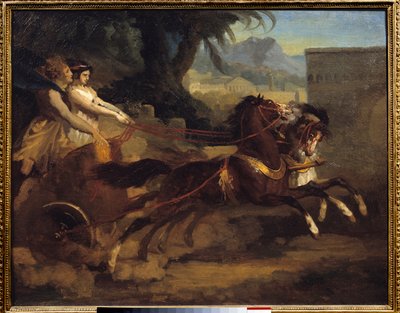 Carrera de carros antigua de Theodore Gericault