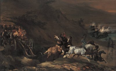 Artillería en avance de Theodore Gericault
