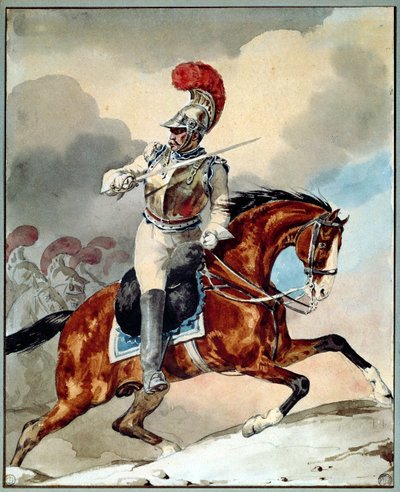 Oficial de carabineros dando la orden de cargar de Theodore Gericault