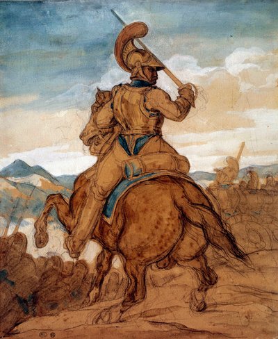 Carabinero o coracero a caballo de Theodore Gericault